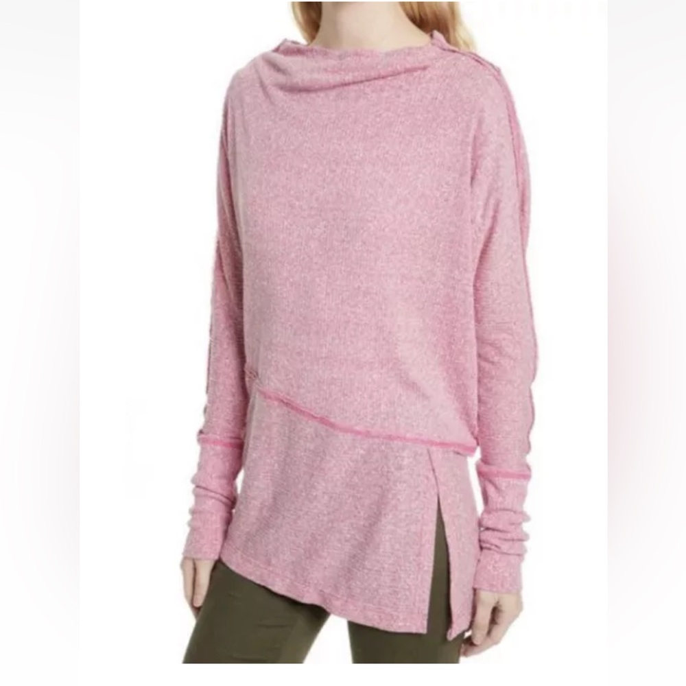 Free People Womens XS Fuchsia Londontown Thermal Top Pink Tunic New NWT.